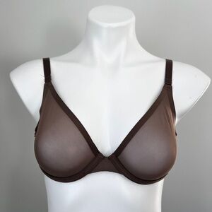 Women’s Brown Wired Mesh Bra